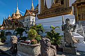 Bangkok Grand Palace,  door guardians of the northern wing of the Dusit Maha Prasat Throne Hall. 